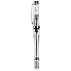Pluma de Escritura, Pluma de Plástico de Escritura Fácil de Papelería de 0,5 Mm para Oficina(Blanco Transparente) precio
