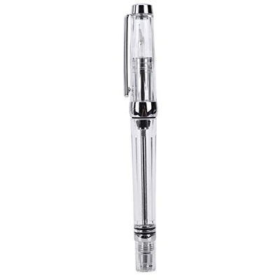 Pluma de Escritura, Pluma de Plástico de Escritura Fácil de Papelería de 0,5 Mm para Oficina(Blanco Transparente)