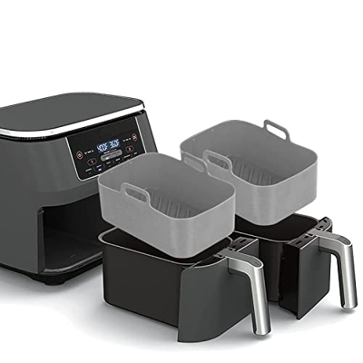 yanjing Cuenco Cuadrado Reutilizable Resistente al Calor de 8QT para freidora de Aire | Utensilios de Silicona para Hornear para freidora, Horno y mic