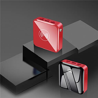 BOTTHEALTH Batería De Cargador PortáTil De 30000Mah, Cargable para Cargar El Banco De Energía Batería Externa del Cargador InaláMbrico del Mini Banco 
