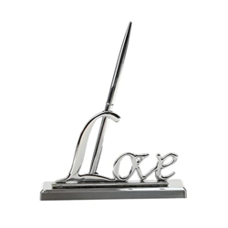 CurCKuad Firma de Boda Pen Set Exquisito Love Pen Stand Durable Vegets Firma Firma Pen Luxury Love Holder Pen Pen Stand en oferta