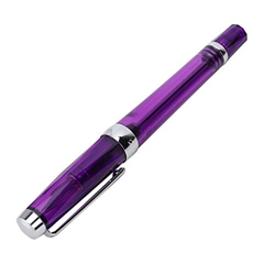 Pluma de Escritura, Pluma de Plástico de Escritura Fácil de Papelería de 0,5 Mm para Oficina(Morado transparente) características