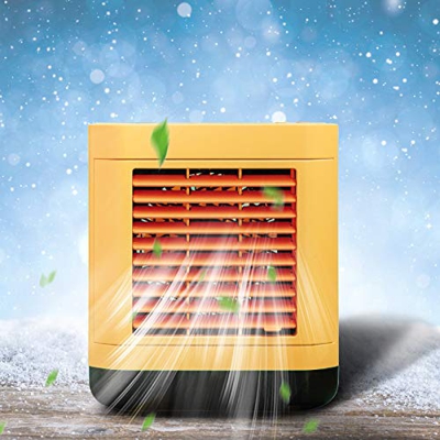Aire Acondicionado portátil - Mini Ventilador de refrigeración de Aire, humidificador de Ventilador de Vapor evaporativo Personal súper silencioso con