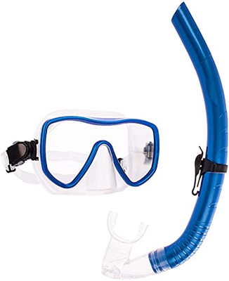 QHYXT Buceo de Alta definición a Prueba de Agua, Juego de esnórquel para Buceo, Totalmente seco, se Adapta a la Cara, respiración cómoda, Adecuado par