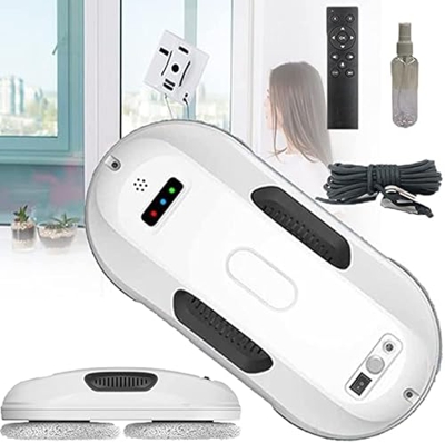 Samnuerly Robot Limpiador de Ventanas eléctrico con rociador de Agua automático, Aspirador de Ventana robótico de Limpieza de Vidrio Inteligente, Limp