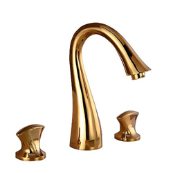 FMOPQ Grifo Mezclador Grifo De Bañera Moderno Retro Grifo De Baño De Latón De 3 Agujeros Grifo De Lavabo Mezclador Grifo para La Comodidad del Baño, A precio