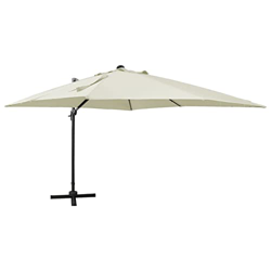 Catherinol Sombrilla voladiza con poste y luces LED, Parasol Terraza, Sombrilla Terraza Exterior, Sombrilla Jardin, Sombrilla Playa, Parasol Jardin, P precio