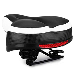 sillín de bicicleta de montaña Bicicletas de una silla de cuero PU de doble primavera de moto grande del vago Asiento Extra Soft Comfort ancho de una  características