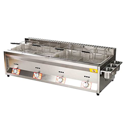 Freidora de Gas Profesional, freidora Profunda de Acero Inoxidable de Alta Capacidad y Pala de Cesta para máquina freidora de Cocina Familiar de encim características