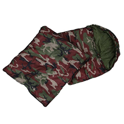 Baalaa Algodón que acampa el saco de dormir, grado 15℃~5℃, estilo del sobre, bolsos de dormir del camuflaje en oferta