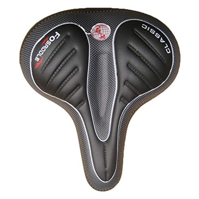 sillín de Bicicleta de montaña Grandes Amplia for Bicicleta Gel Crucero Extra Comfort Deportivo Suave cojín del Asiento de una Silla (Color : Black)