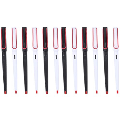 NUOBESTY 12 PCS Fountain Pens Bolt Action Pen Estudiantes Fuente de Letras Fuente de Letras Pen Estudiantes Aprendiendo Caligrafía