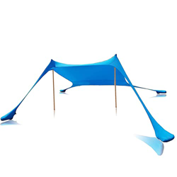 Toldo De Playa, Carpa De Playa Familiar UPF50+, Toldo Portátil, con 2 Varillas De Soporte Y Bolsa De Transporte, para Playa, Pesca, Patio Trasero Y Pi características