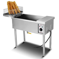 Freidora de un Solo Tanque con Cesta Freidora Vertical de Temperatura Ajustable para Exteriores con bandejas y freidora de Cesta para Cocina casera Re precio