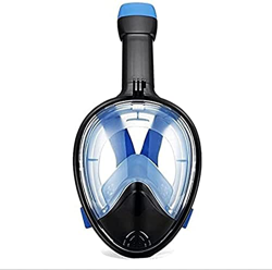 Spacmirrors Máscara de esnórquel para Adultos, máscara de esnórquel de Silicona de Cara Completa, máscara de Buceo de Boca Plana de Tipo seco subacuát en oferta