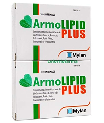 (198755) Celorriofarma compatible con Armolipid plus para Mylan.- 30 comprimidos. Pack 2Un (Total 60 comprimidos)