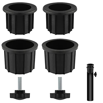 TOYMIS 2 Juegos Accesorios de Paraguas de Patio, Soporte de Poste de Paraguas Hole Plug Perilla de Sujeción, Apto para Postes de 2.17 Pulgadas para Te