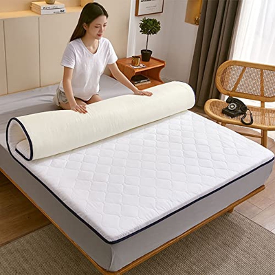 KKCD Colchón De Futón De Algodón Colchón De Dormitorio Individual Doble Colchón De Tatami 4 Cm Grosor Colchoneta De Dormir Portátil Shiki Futon Colchó