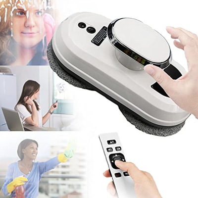Samnuerly Robot Limpiador de Vidrio de Ventana Inteligente, Robot de vacío para Limpieza de Ventanas de Vidrio Interior/Exterior, Control Remoto eléct