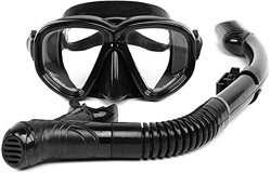 QHYXT Juego de esnórquel para Buceo, Equipo de esnórquel de Vidrio Templado antiniebla, Equipo de Buceo para Adultos en oferta