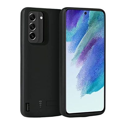 Funda de Batería S21 FE, Funda de Carga de batería Recargable de 5000mAh para Samsung Galaxy S21 FE 5G Externa de Carga de batería de Reserva Externa 