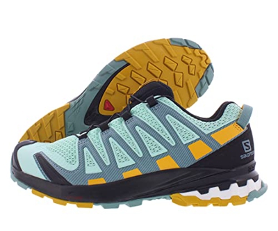 Salomon XA Pro 3D V8 Mujer Zapatos de trail running, Verde (Yucca/Trellis/Arrowwood), 38 EU