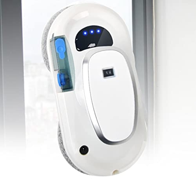 Aspirador de Ventana Inteligente, Robot Limpiador de Ventanas con Control Remoto para Exteriores/Interiores Techo de Ventana Alto, Robot de Limpieza d