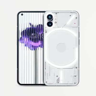 Nothing Phone (1): 12 GB RAM + 256 GB, Glyph Interface, cámara Doble de 50 MP, Nothing OS, Pantalla OLED de 6,55” y 120 Hz, Blanco