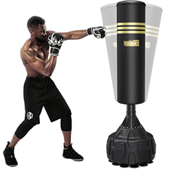 Dripex Saco de Boxeo de Pie para Adultos, 178cm Fitness Boxeo Saco de Arena, Base ABS con Fuertes Ventosas, Resortes Amortiguador, Rellenable de Arena en oferta