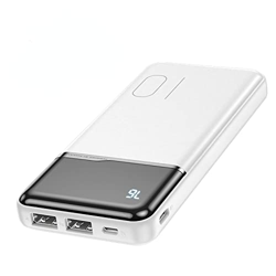 Power Bank Powerbank 10000mah Banco de energía de Carga portátil 10000mah USB Cargador de batería Externo para Todos los Bancos de energía 2.1AWhite en oferta