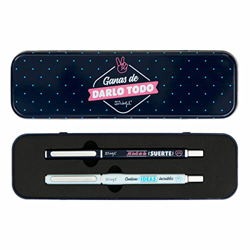 Set De 2 Bolis + Estuche Para Anotar Ideas Que No Veas - Mr. Wonderful en oferta