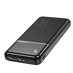 Power Bank Powerbank 10000mah Banco de energía de Carga portátil 10000mah Cargador de batería Externo USB para Todos los Bancos de energía 2.1ABlack en oferta