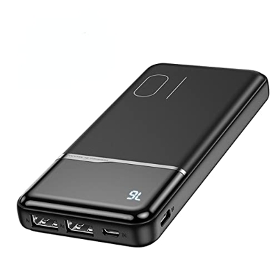 Power Bank Powerbank 10000mah Banco de energía de Carga portátil 10000mah Cargador de batería Externo USB para Todos los Bancos de energía 2.1ABlack