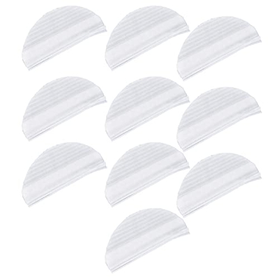 AUHX Almohadilla para trapear, 10 Piezas Paño de Fibra Resistente a Altas temperaturas, sin Pelusa Fácil de Limpiar para Robot de Barrido