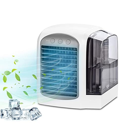 YUELEI- Aire acondicionado Acondicionado Aire Cooler Humidificador, Mini-negativo Ion 3 Modos con 3 velocidades de viento Ventilador de aire acondicio