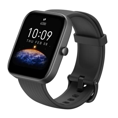 Amazfit Bip 3 SmartWatch con pantalla a color grande de 1,69" 50 Esferas Reloj con 60 modos deportivos 5 ATM Resistente 14 días Duración de la Batería