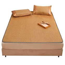 Ledpower Estera de Dormir Plegable de Verano, Esteras de Cama de Ratán de Doble Cara para Ropa de Cama, Almohadilla de Aire Acondicionado de Bambú, Co precio