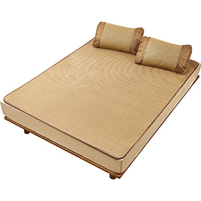 Ledpower Cojín de Dormir de Verano de Ratán, Colchón Plegable de Doble Cara para Ropa de Cama, Suave, Transpirable Y Agradable Al Tacto/a/2 * 1.95M(3.