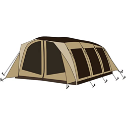 Carpa de túnel grande inflable Engrosada Sombrilla impermeable Carpa de puerta portátil de seis lados Adecuada para equipos de campamento para acampar características