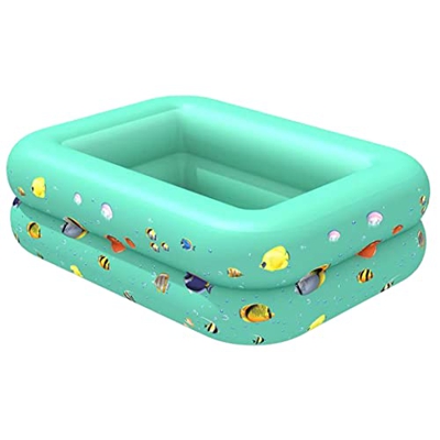 SouiWuzi Piscina Inflable Piscina Cuadrada de niños Piscina para el salón Familiar al Aire Libre Piscinas Verdes de 120 cm, Piscina Rectangular para n