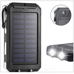 Power Bank Powerbank 20000 Mah Banco de energía Solar Batería Externa portátil a Prueba de Agua con Viaje de luz LED Funciona con Todos los Paquetes d precio