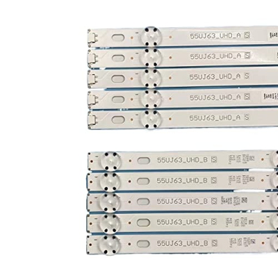 GaYouny Tiras de retroiluminación LED para 55LJ622V 55LJ624V 55LJ6309 barras LED Kit bandas Reglas SSC 55LJ55 FHD A 55UJ63 UHD B Innotek 17Y 55 pulgad