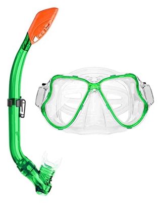 WARRIO Gafas y máscaras de Buceo Gafas de Buceo máscaras de Buceo máscaras de Snorkel Máscara de Buceo (Color : Green)