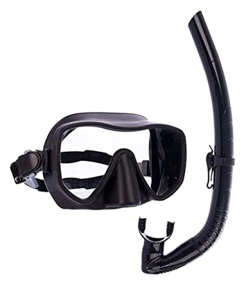 WARRIO Gafas y máscaras de Buceo Goggles Diving Impermeable de Alta definición Diving Snorkel seco Completo se Adapta a la Cara Que Respira cómoda, Ad