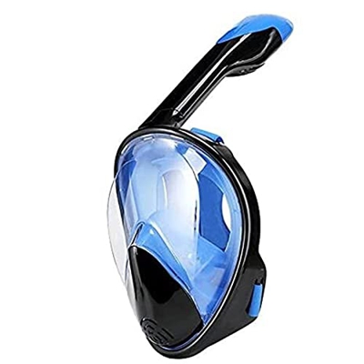 Snorkel subacuático de 180 °, máscara de Snorkel de Silicona de Cara Completa, Tipo seco, máscara de Buceo de Boca Plana Adecuada para Adultos y niños