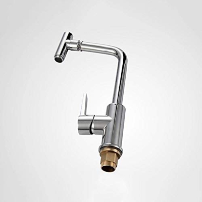 Grifo mezclador Rotación universal de 360 grados Grifo de agua de utilidad creativa Cocina simple Grifo de agua fría y caliente de cobre de un sol
