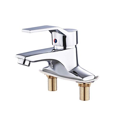 Grifo Mezclador Grifo de Agua Frío y Caliente Lavabo de Cobre Doble Orificio Frío y cálido Lavabo Inodoro doméstico Lavabo Grifo Baño Lavabo Gabinete 