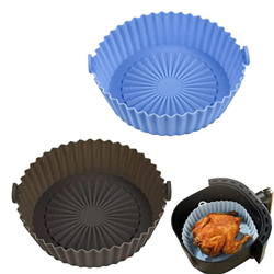 Air Fryer Silicone Baking Tray,Reusable Non Stick Air Fryer Silicone Liners Round,Silicone Air Fryer Liner for Baking Cooking Food,Kitchen Air Fryer O precio