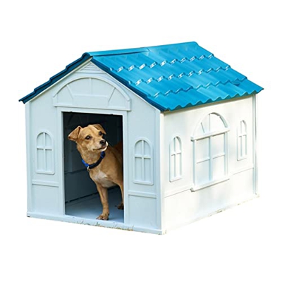 Casetas para Perros Casa De Perro Al Aire Libre, Perrera A Prueba De Viento Y Lluvia para Todas Las Estaciones, Casa para Perros Y Gatos Callejeros (C