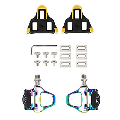 Z shuiping Compatible con PD-R97 Pedal de bicicleta de carretera Spd-sl Sistema Pedal auto-Lock Ultraligero Aluminio Aleación Pedales de calzado de bl
